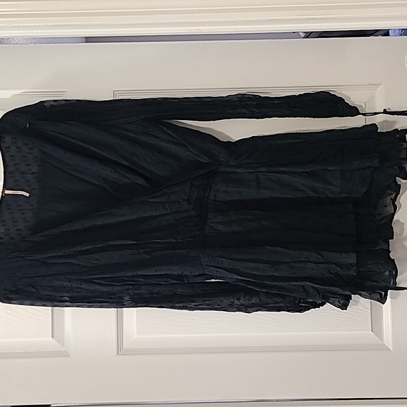 Free People Daliah Drop Waist Dress Deep Jade sz Med - Picture 3 of 10